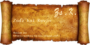 Zsákai Kevin névjegykártya